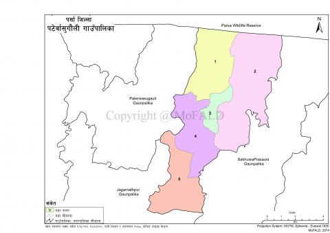 पटेर्वा सुगौली गाउँपालिका, पर्साको स्रोत नक्साको तस्वीर