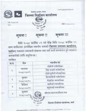 जिल्ला निर्वाचन कार्यालयको सुचना