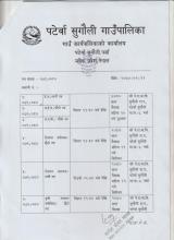 संक्षिप्त सुची प्रकाशन तथा लिखित परिक्षाको मिति तोकिएको सम्बन्धमा