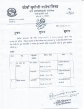 सिप परिक्षण तथा अन्तरवार्ता सम्बन्धमा-  सुचना