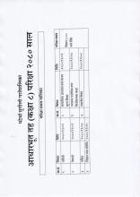 आधारभूत तह (कक्षा ८ ) परिक्षा केन्द्र र तालिका सम्बन्धमा