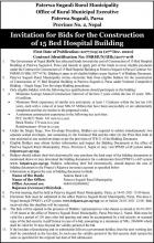 Invitation for Bids for the Construction of Hospital Building